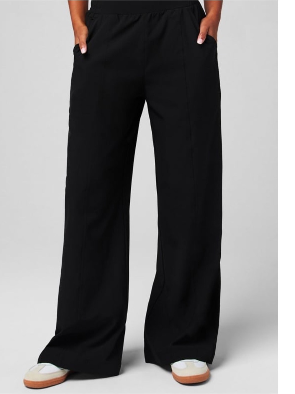 Christian Soriano Women's Loose Black Wide-Leg Pull-On Trousers